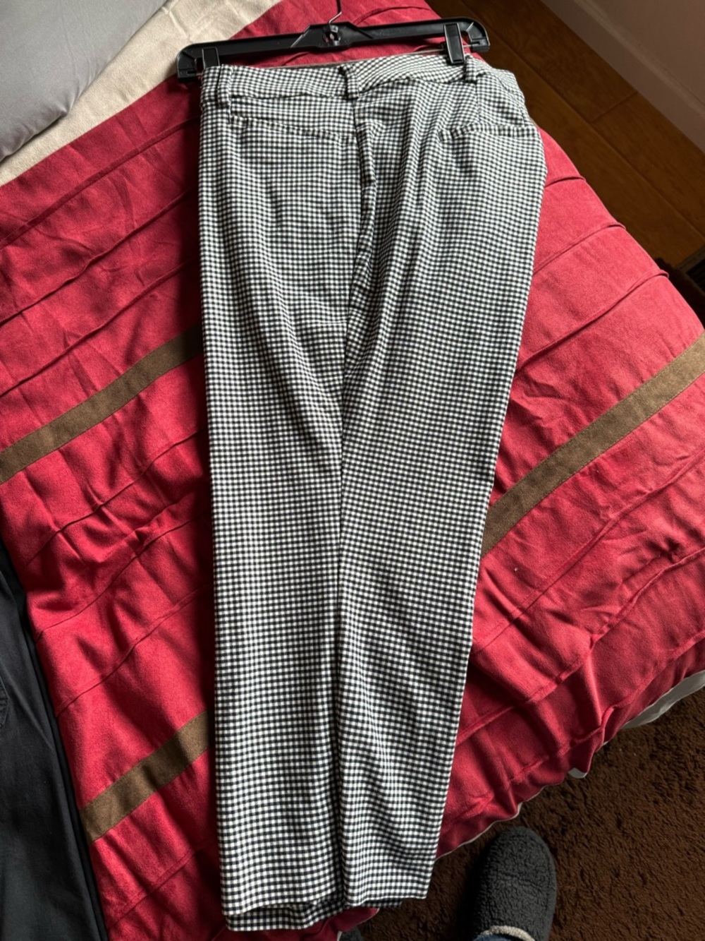 Lane Bryant Black and White Gingham Ankle Pants